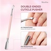 image:imageMelodysusie 4 in 1 Acrylic Nail Clippers Set with Cuticle Trimmer and DualEnded Cuticle Pusher Remover Stainless Steel Acrylic Nail Cutter Set Pedicure Manicure Acrylic Nail Tools for Home SalonLight Pink