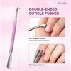 image:imageMelodysusie 4 in 1 Acrylic Nail Clippers Set with Cuticle Trimmer and DualEnded Cuticle Pusher Remover Stainless Steel Acrylic Nail Cutter Set Pedicure Manicure Acrylic Nail Tools for Home SalonA4pcs Pink Set