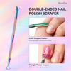 image:imageMelodysusie 4 in 1 Acrylic Nail Clippers Set with Cuticle Trimmer and DualEnded Cuticle Pusher Remover Stainless Steel Acrylic Nail Cutter Set Pedicure Manicure Acrylic Nail Tools for Home SalonA4pcs Colorful Set