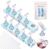 image:imageMelodySusie 3Pcs Acrylic Nail Brush Set Size 81014 with Brush Holder Nail Art Brushes for Acrylic Application Powder Nail Extension and 3D Carving Nail Art Tools for DIY Home Salon PinkSilverBlue
