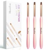 image:imageMelodySusie 3Pcs Nail Art Clean Up BrushesFlatOvalAngled Gel Nail BrushesFor Nail Art Design Painting DIY and Cleaning Polish Mistake on the Cuticles Or Gel ApplicationPinkFlatOvalAngled
