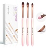 image:imageMelodySusie 3Pcs Nail Art Clean Up BrushesFlatOvalAngled Gel Nail BrushesFor Nail Art Design Painting DIY and Cleaning Polish Mistake on the Cuticles Or Gel ApplicationPinkOval