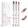 image:imageMelodySusie 3Piece Acrylic Nail Brush Set  Sizes 81014 Professional Nail Art Tool for Acrylic Application Powder Extension amp 3D Carving  PinkABlack