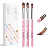 image:imageMelodySusie 3Piece Acrylic Nail Brush Set  Sizes 81014 Professional Nail Art Tool for Acrylic Application Powder Extension amp 3D Carving  PinkAPink