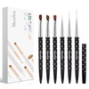 image:imageMelodySusie 4Piece Acrylic Nail Brush Set  Sizes 8121416 for Acrylic Application Powder Extension amp 3D Nail CarvingBlack