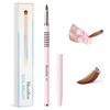 image:imageMelodySusie 5Pcs Nail Art Liner Brushes with Nail Brush Holder Professional Gel Polish Painting Art Design Pen for Thin Long Lines Tiny Details Fine Drawing Delicate Coloring Sizes 5791120mmPink
