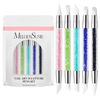 image:imageMelodySusie 5Pcs Nail Art Sculpture Pen Brushes for Resin Nail Art Tools for Design Nail Foil Carving Drawing Effect Shaping Drawing Nail Tools for Home Salon ManicureRoyal Blue  Pink  Sky Blue  Green  Black
