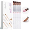 image:imageMelodySusie 6pcs Nail Art Brushes Set Professional Pen Nail Gel Brush Nail Extension and Builder Brush Liner Brush 3 Sizes Fashion Design for Home DIY Salon Use BlackWhite