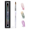 image:imageMelodySusie Kolinsky Acrylic Nail Brush 100 Pure Kolinsky Hair Professional Nail Brush for Acrylic Powder Nail Extension and 3D Nail Carving for DIY Home Salon Size 10100 Kolinsky Brush Transparent
