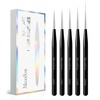 image:imageMelodySusie Nail Art Liner Brushes 5Pcs Professional Gel Polish Painting Art Design Pen Set for Thin Long Lines Tiny Details Fine Drawing Delicate Coloring Sizes 5791120mmBlack