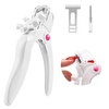 image:imageMelodySusie Nail Clippers for Acrylic Nails White Adjustable Stainless Steel Acrylic Nail Clippers Professional Rotary Nail Cutter for False Nail Tips Manicure Nail Salon ToolWhite