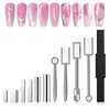 image:imageMelodySusie Nail Magnet Set 11PCS Cat Eye Gel Nail Polish Magnets Square Round Double Ended Magnet Stick Cat Eye Magnet for Nails Strong Magnetic Nail Polish Magnets Nail Design Tools11PCS