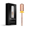 image:imageMelodySusie Safety Nail Drill Bits 332 Smooth Round Top Large Barrel Carbide Bits Suitable for Manicure Pedicure Cuticle Gel Polishing Beginners Bits Rose Gold Series BitS FinePurple