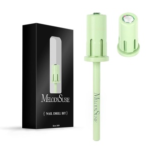 image:imageMelodySusie 100 Pcs Nail Drill Bits Sanding Bands for Nail Drill 80 Coarse Grit Nail File Sanding Bands for Acrylic Nails Gel Manicures and PedicureTea Green
