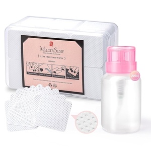 image:imageMelodySusie 1050Pcs Lint Free Nail Wipes Super Absorbent Soft NonWoven for Fingernail Polish Remover and Eyelash Extension Wipes for Nail Art1050 pcs  White  With Bottle