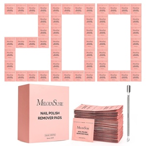 image:imageMelodySusie 1050Pcs Lint Free Nail Wipes Super Absorbent Soft NonWoven for Fingernail Polish Remover and Eyelash Extension Wipes for Nail Art200 pcs  Large  Remover Pads