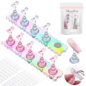 image:imageMelodySusie 3Pcs Acrylic Nail Brush Set Size 81014 with Brush Holder Nail Art Brushes for Acrylic Application Powder Nail Extension and 3D Carving Nail Art Tools for DIY Home Salon PinkSilverAurora