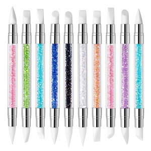 image:imageMelodySusie 5Pcs Nail Art Sculpture Pen Brushes for Resin Nail Art Tools for Design Nail Foil Carving Drawing Effect Shaping Drawing Nail Tools for Home Salon ManicureMulticolor C