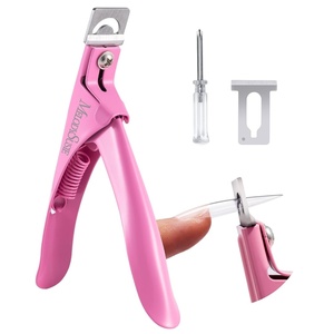 image:imageMelodySusie Acrylic Nail Clippers Nail Clippers Cutters for Acrylic Nails Fake Nail Tips Adjustable Stainless Nail Trimmer Manicure Tool for Salon Home Nail Art PlumPink