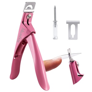 image:imageMelodySusie Acrylic Nail Clippers Nail Clippers Cutters for Acrylic Nails Fake Nail Tips Adjustable Stainless Nail Trimmer Manicure Tool for Salon Home Nail Art PlumDark Pink