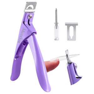 image:imageMelodySusie Acrylic Nail Clippers Nail Clippers Cutters for Acrylic Nails Fake Nail Tips Adjustable Stainless Nail Trimmer Manicure Tool for Salon Home Nail Art PlumPurple