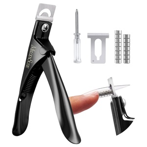 image:imageMelodySusie Acrylic Nail Clippers with 15pcs Magnet Sizers Professional Nail Clippers Cutters for Long Acrylic Gel Nails Tips Adjustable Stainless Nail Trimmer Manicure Tool for Salon Home PinkBlack