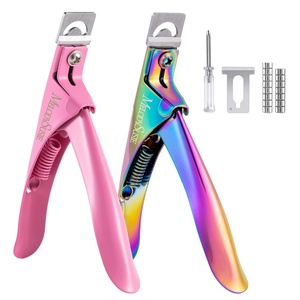 image:imageMelodySusie Acrylic Nail Clippers with 15pcs Magnet Sizers Professional Nail Clippers Cutters for Long Acrylic Gel Nails Tips Adjustable Stainless Nail Trimmer Manicure Tool for Salon Home PinkPink  Rainbow