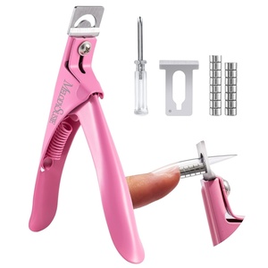 image:imageMelodySusie Acrylic Nail Clippers with 15pcs Magnet Sizers Professional Nail Clippers Cutters for Long Acrylic Gel Nails Tips Adjustable Stainless Nail Trimmer Manicure Tool for Salon Home PinkPink