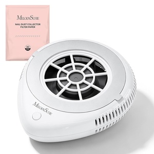 image:imageMelodySusie Compact Cordless Nail Dust Collector PProR 6000RPM Mini Nail Vacuum Fan with 3 Suction Modes and 30 Disposable Filter Papers for DIY amp Daily Nail CareGreenWhite