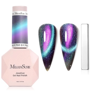 image:imageMelodySusie Nail Magnet Set 12PCS Cat Eye Gel Nail Polish Magnets Square Round Double Ended Magnet Stick Cat Eye Magnet for Nails Strong Magnetic Nail Polish Magnets Nail Design Tools9D Chameleon Blue 1702