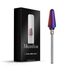 image:imageMelodySusie Professional Tornado Nail Drill Bits 332 Carbide Tungsten Multifunction Bits Suitable for Manicure Pedicure Cuticle Gel Polishing Salon Bits Purple Series BitX FineTapered Tornado Bit