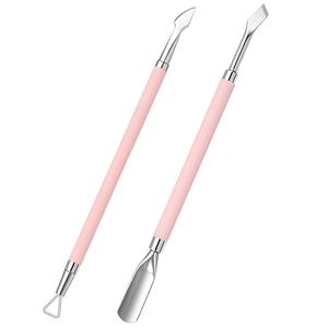 image:imageMelodysusie 3Pcs Cuticle Trimmer Set with DualEnded Cuticle Pusher and Cuticle Remover Stainless Steel Nail Cuticle Nipper Set Pedicure Manicure Tools for Home Salon2Pcs Pusher  Scraper