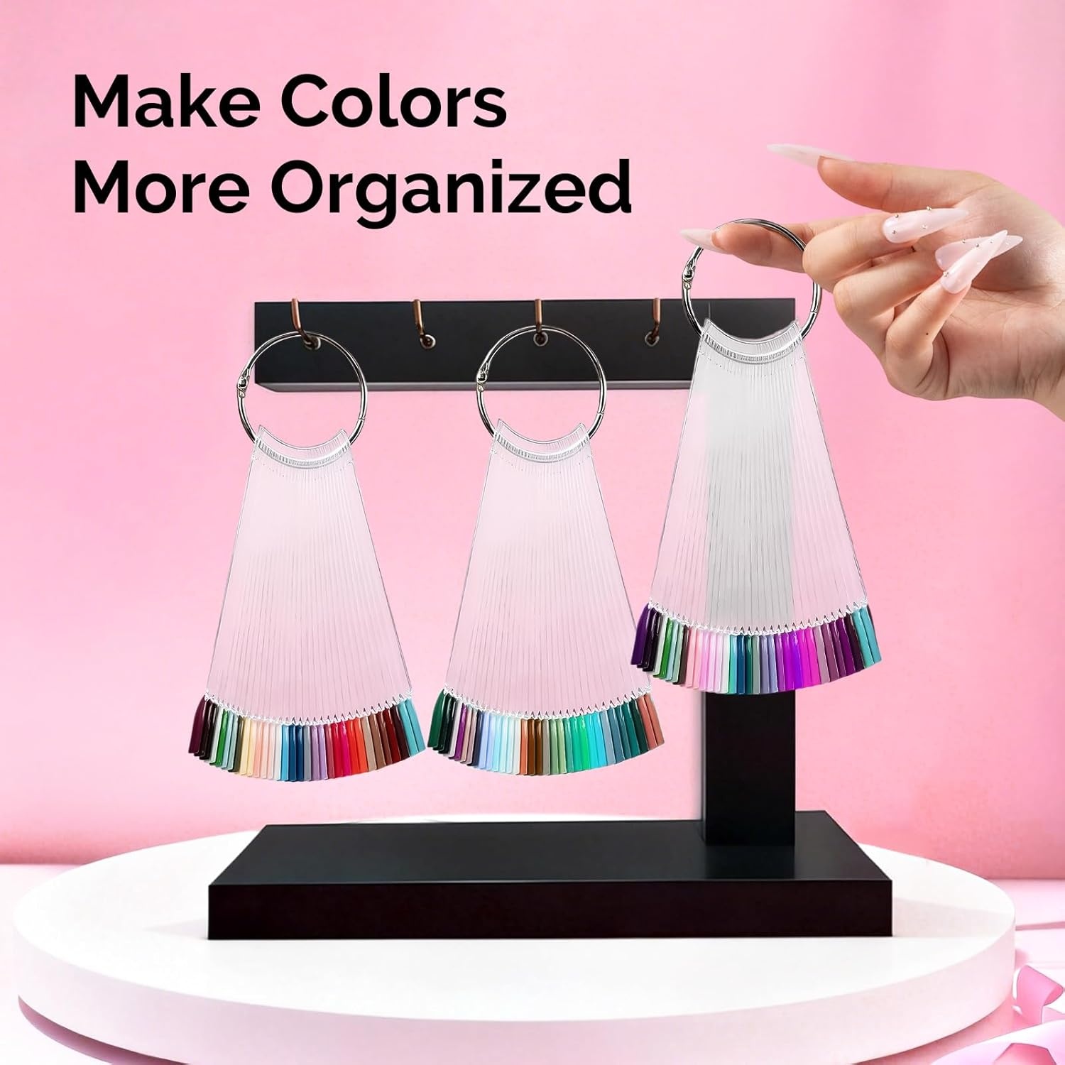 image:imageMelodySusie 100 Pcs Nail Swatch Sticks with Ring Clear Swatches for Gel Polish Transparent Acrylic Practice Tips Suitable for Displaying Colors Training Nail Art for Beginners and Professionals200 Pcs