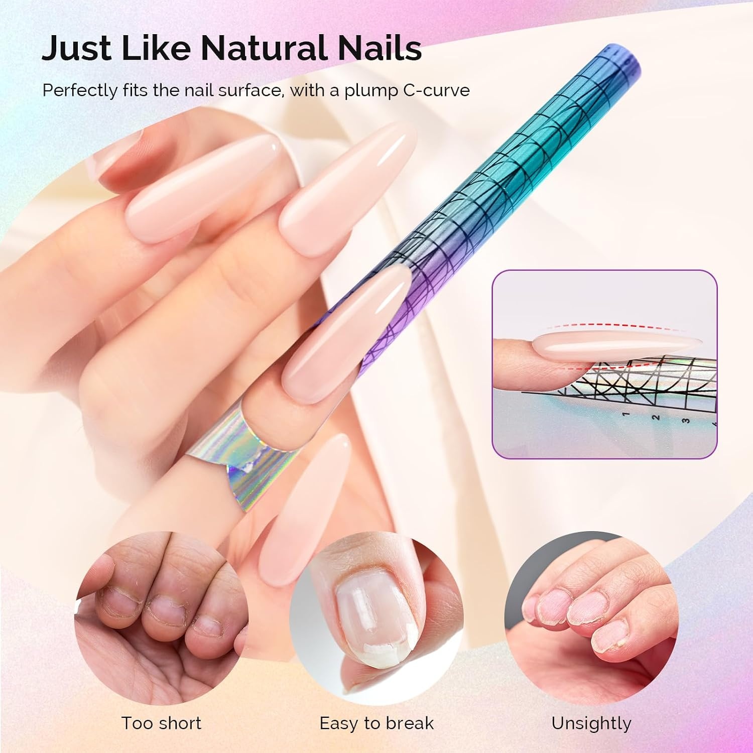 image:imageMelodySusie 100 Pcs Nail Swatch Sticks with Ring Clear Swatches for Gel Polish Transparent Acrylic Practice Tips Suitable for Displaying Colors Training Nail Art for Beginners and ProfessionalsSilver