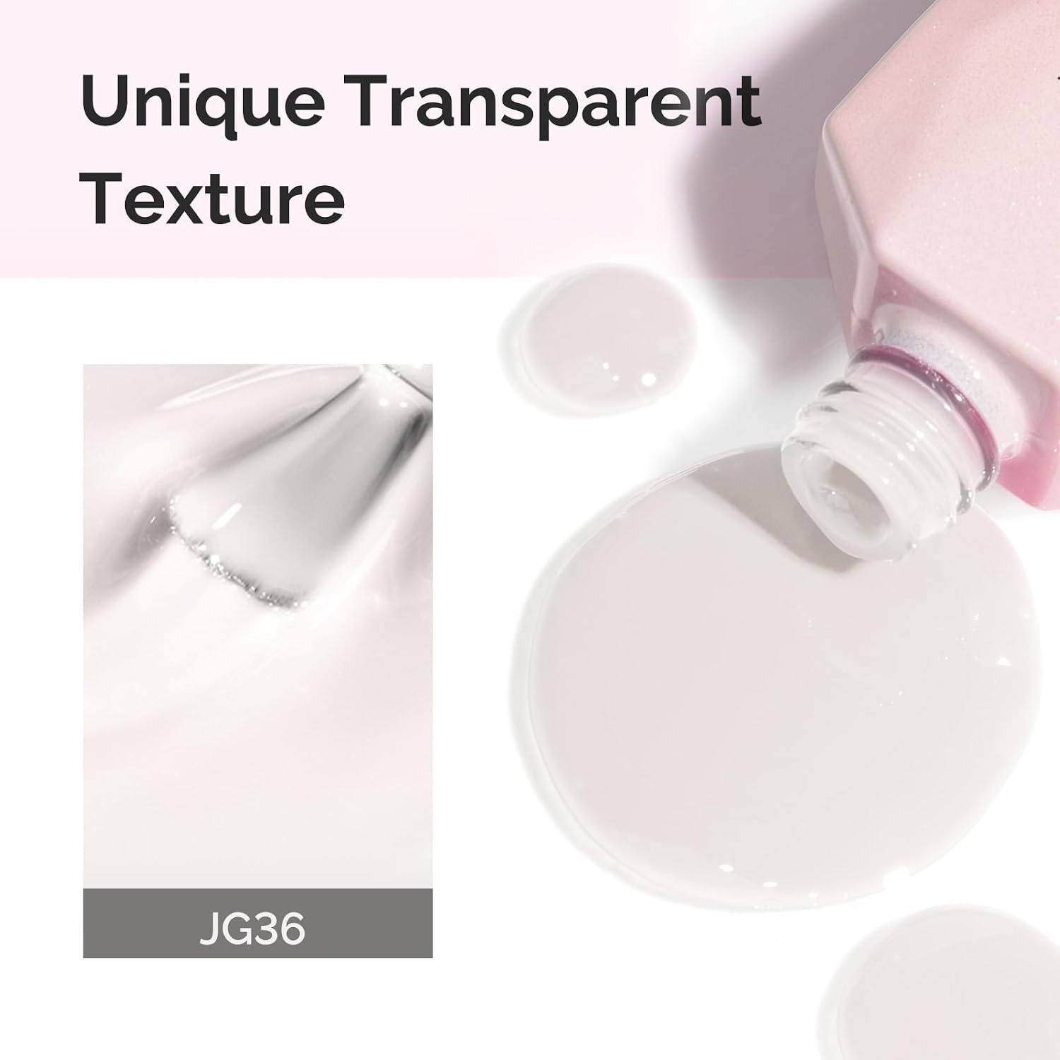 image:imageMelodySusie Gel Nail Kit with PART06G Cordless UV Lamp Rechargeable LED UV Light with Smart Sensor Classic Popular Colors Plant Based Nails Polish with Top Base Coat Builder Gel Beginner Nail KitMilky WhiteJG36