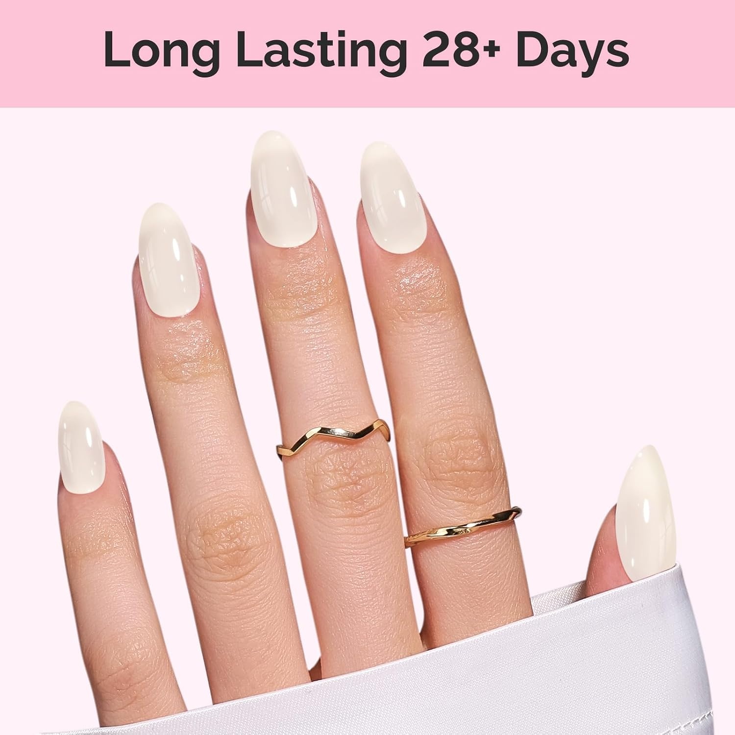 image:imageMelodySusie Gel Nail Kit with PART06G Cordless UV Lamp Rechargeable LED UV Light with Smart Sensor Classic Popular Colors Plant Based Nails Polish with Top Base Coat Builder Gel Beginner Nail KitMilky WhiteJG36