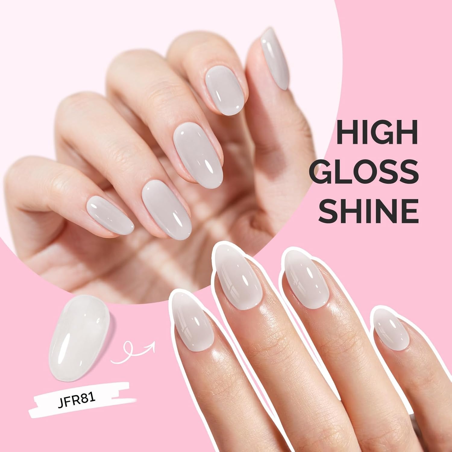 image:imageMelodySusie Gel Nail Kit with PART06G Cordless UV Lamp Rechargeable LED UV Light with Smart Sensor Classic Popular Colors Plant Based Nails Polish with Top Base Coat Builder Gel Beginner Nail KitSheer WhiteJFR81