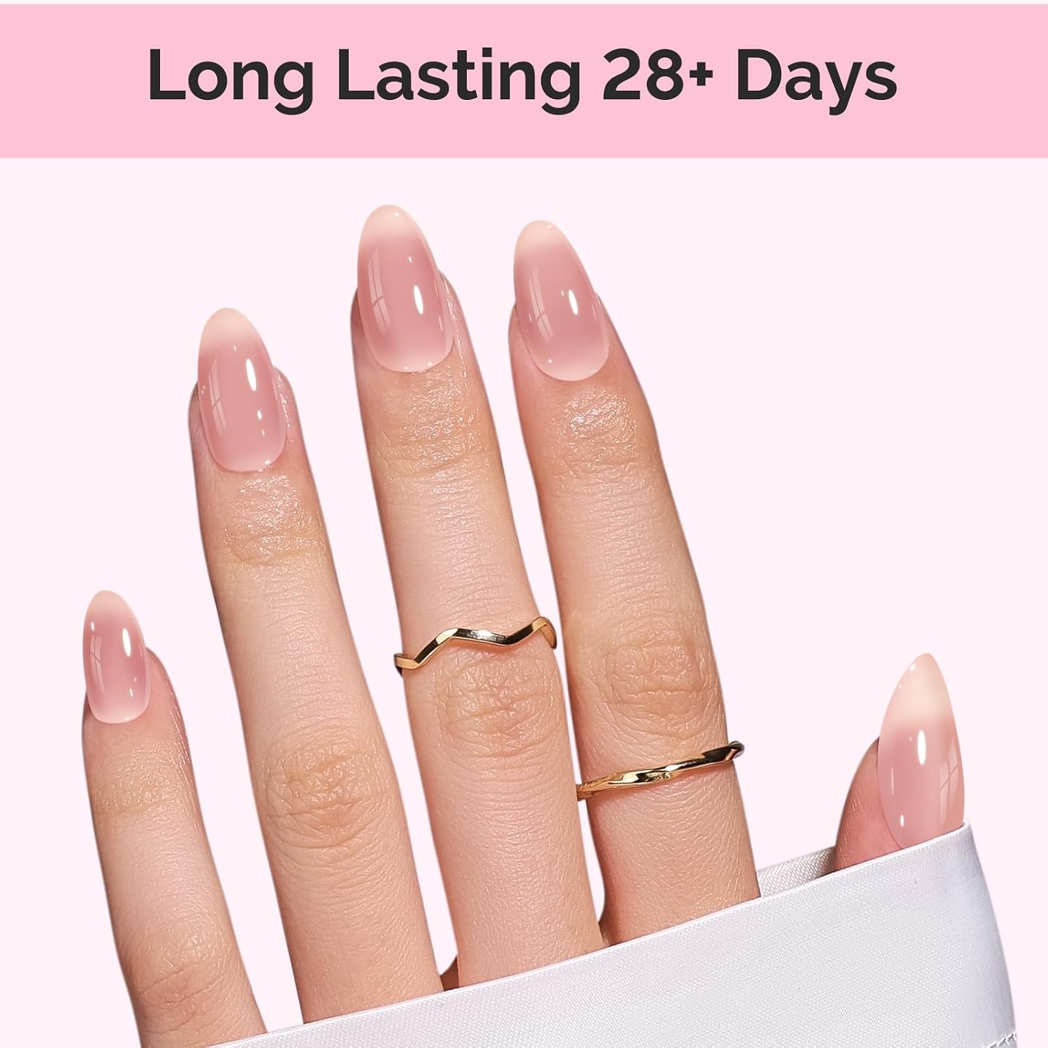 image:imageMelodySusie Gel Nail Kit with PART06G Cordless UV Lamp Rechargeable LED UV Light with Smart Sensor Classic Popular Colors Plant Based Nails Polish with Top Base Coat Builder Gel Beginner Nail KitClear Sheer PinkB6647