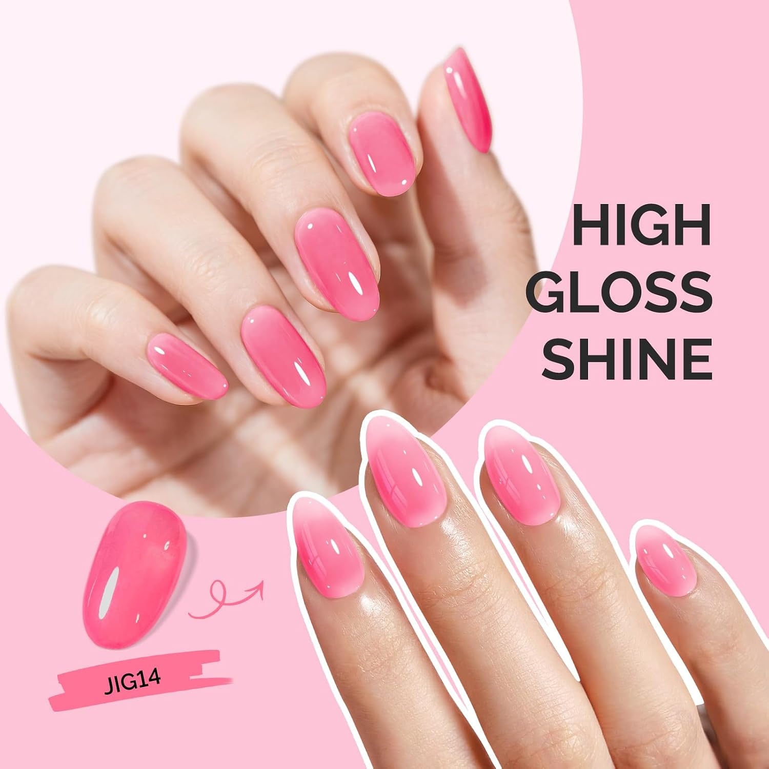 image:imageMelodySusie Gel Nail Kit with PART06G Cordless UV Lamp Rechargeable LED UV Light with Smart Sensor Classic Popular Colors Plant Based Nails Polish with Top Base Coat Builder Gel Beginner Nail KitSheer Candy PinkJIG14