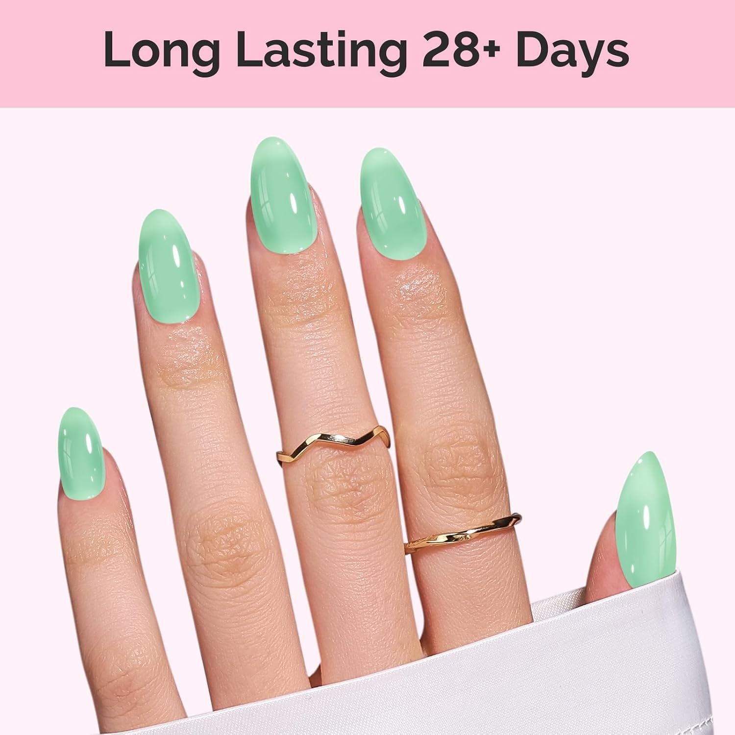 image:imageMelodySusie Gel Nail Kit with PART06G Cordless UV Lamp Rechargeable LED UV Light with Smart Sensor Classic Popular Colors Plant Based Nails Polish with Top Base Coat Builder Gel Beginner Nail KitLight GreenJFR58