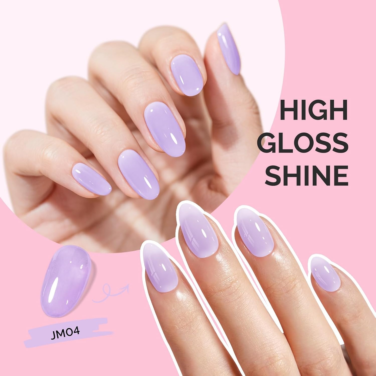 image:imageMelodySusie Gel Nail Kit with PART06G Cordless UV Lamp Rechargeable LED UV Light with Smart Sensor Classic Popular Colors Plant Based Nails Polish with Top Base Coat Builder Gel Beginner Nail KitLilac PurpleJM04
