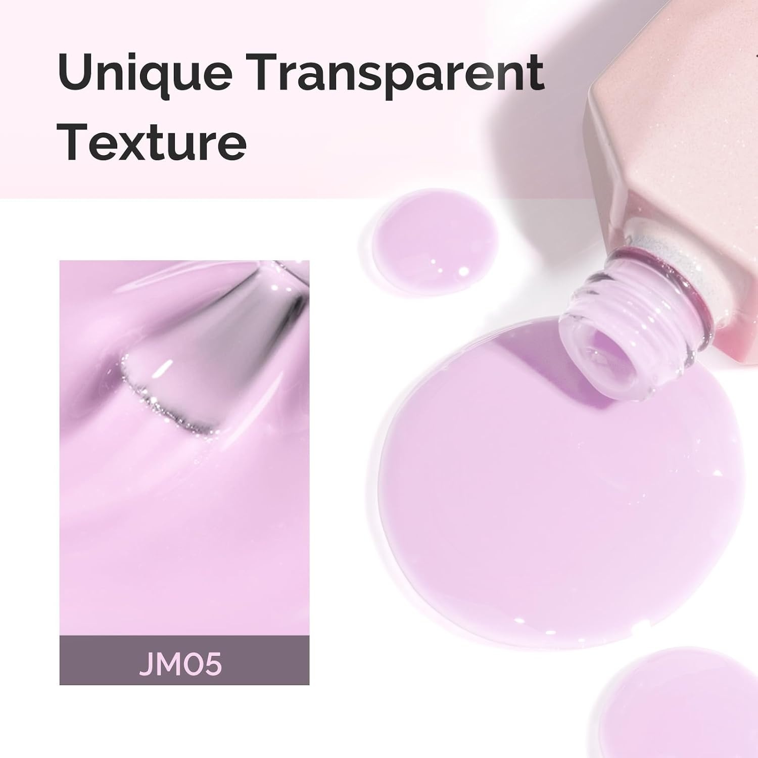 image:imageMelodySusie Gel Nail Kit with PART06G Cordless UV Lamp Rechargeable LED UV Light with Smart Sensor Classic Popular Colors Plant Based Nails Polish with Top Base Coat Builder Gel Beginner Nail KitMilky PurpleJM05
