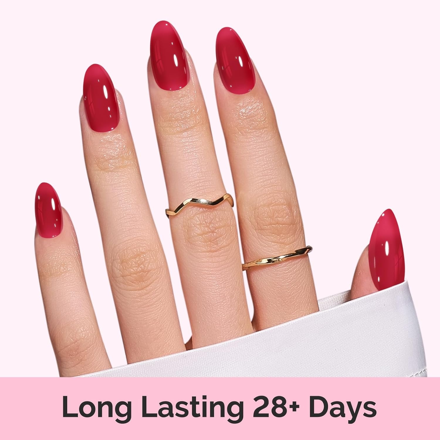 image:imageMelodySusie Gel Nail Kit with PART06G Cordless UV Lamp Rechargeable LED UV Light with Smart Sensor Classic Popular Colors Plant Based Nails Polish with Top Base Coat Builder Gel Beginner Nail KitGlassy RedB6802
