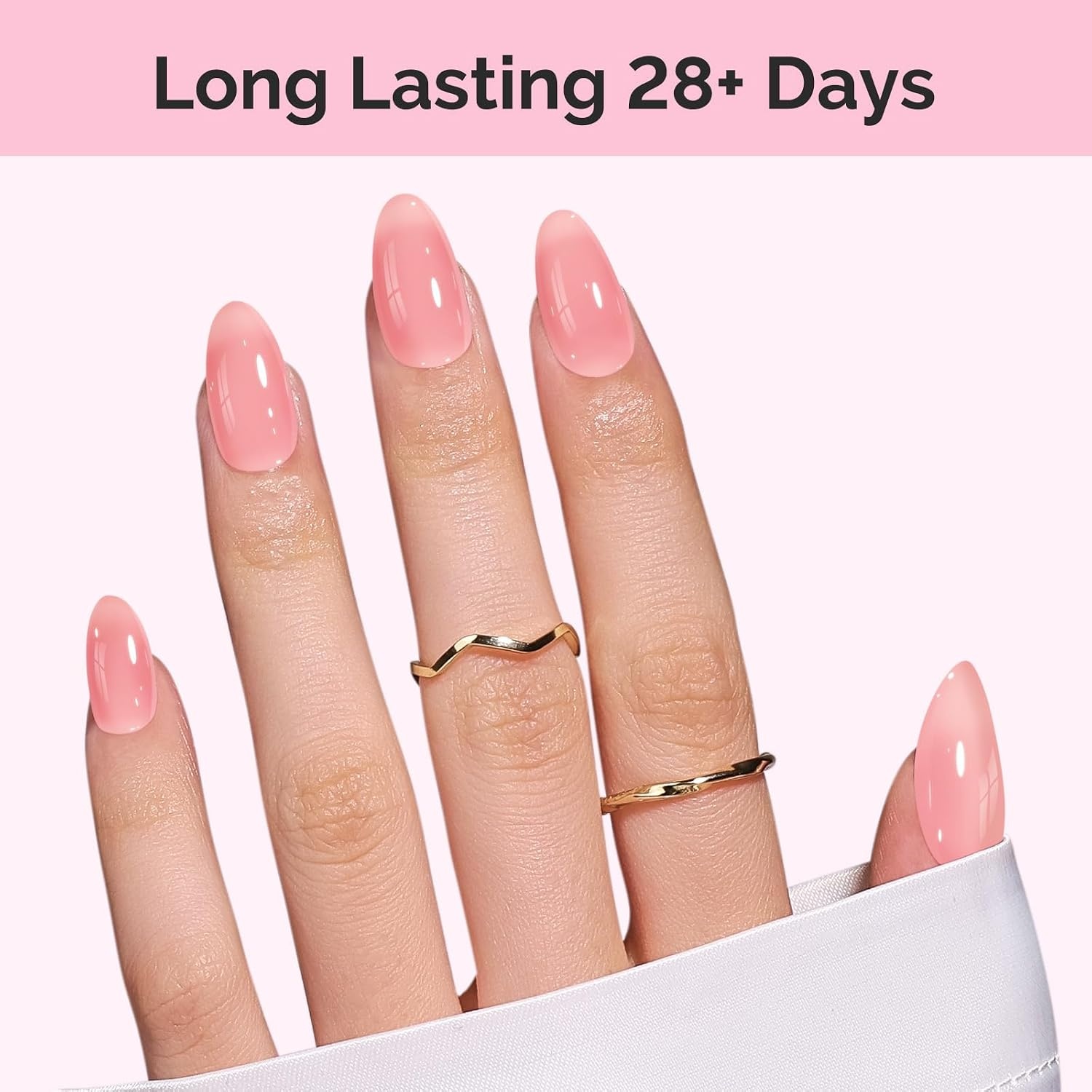 image:imageMelodySusie Gel Nail Kit with PART06G Cordless UV Lamp Rechargeable LED UV Light with Smart Sensor Classic Popular Colors Plant Based Nails Polish with Top Base Coat Builder Gel Beginner Nail KitRose PinkJM18