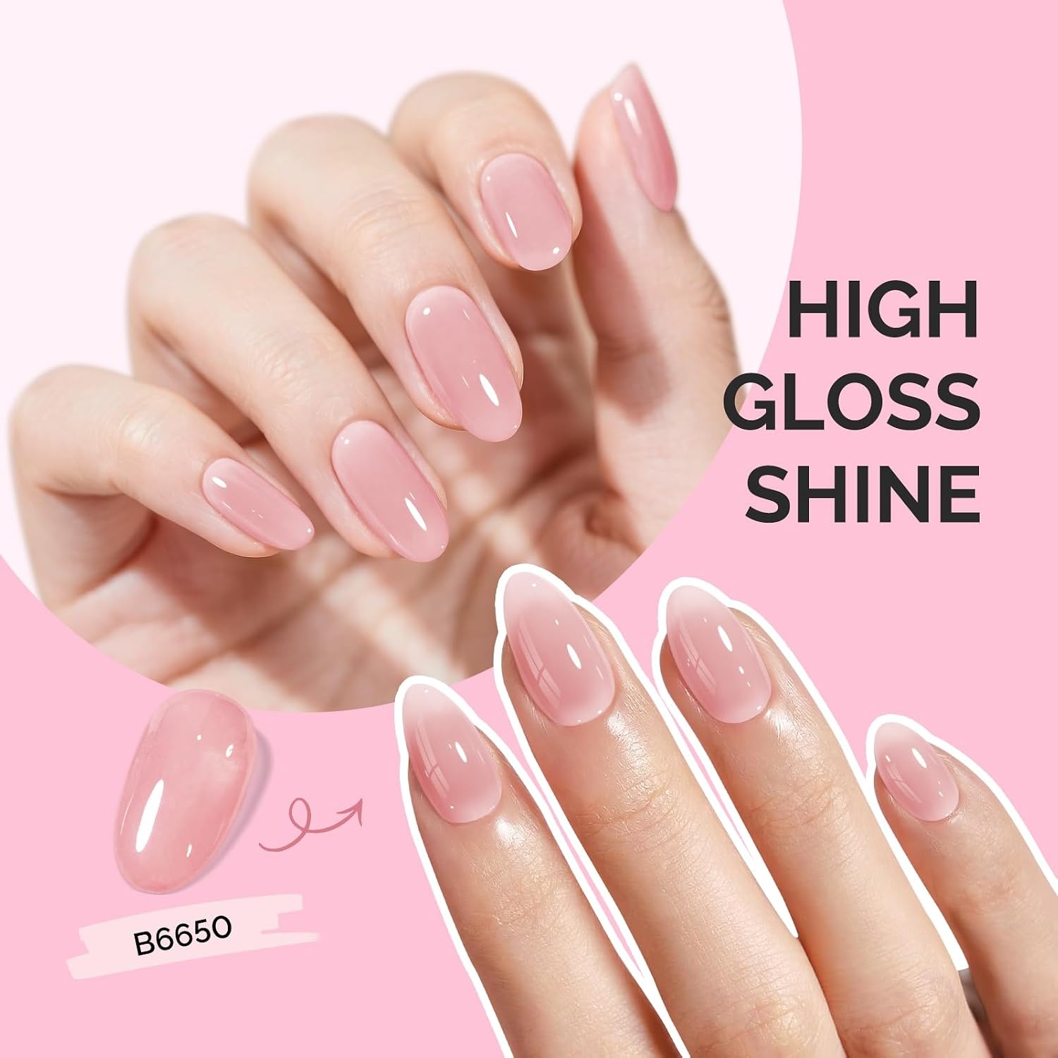 image:imageMelodySusie Gel Nail Kit with PART06G Cordless UV Lamp Rechargeable LED UV Light with Smart Sensor Classic Popular Colors Plant Based Nails Polish with Top Base Coat Builder Gel Beginner Nail KitGrace Nude PinkB6650
