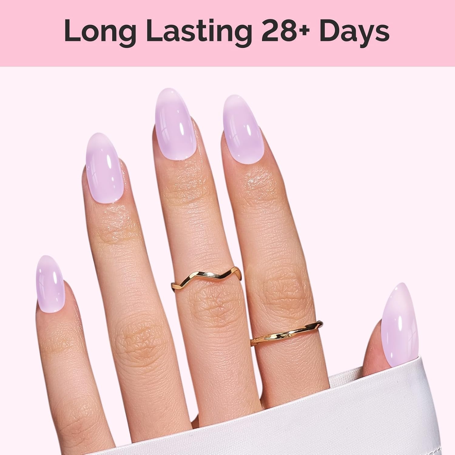 image:imageMelodySusie Gel Nail Kit with PART06G Cordless UV Lamp Rechargeable LED UV Light with Smart Sensor Classic Popular Colors Plant Based Nails Polish with Top Base Coat Builder Gel Beginner Nail KitMilky PurpleJM05