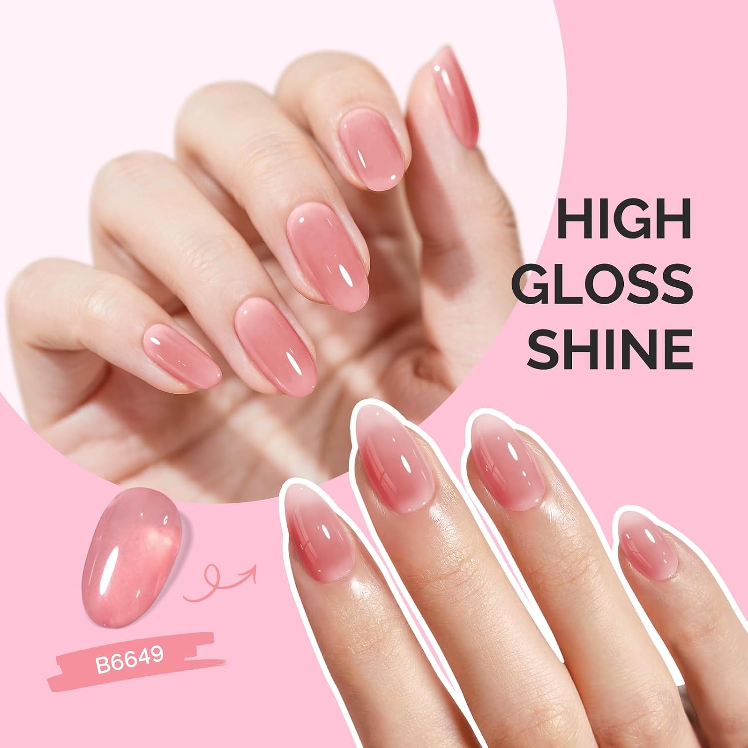 image:imageMelodySusie Gel Nail Kit with PART06G Cordless UV Lamp Rechargeable LED UV Light with Smart Sensor Classic Popular Colors Plant Based Nails Polish with Top Base Coat Builder Gel Beginner Nail KitClassic Nude PinkB6649