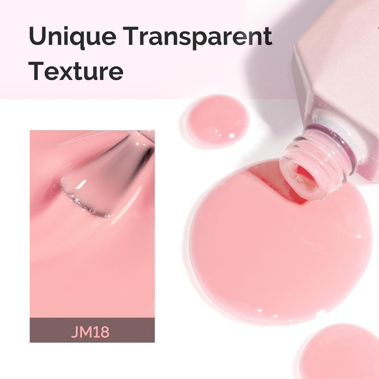image:imageMelodySusie Gel Nail Kit with PART06G Cordless UV Lamp Rechargeable LED UV Light with Smart Sensor Classic Popular Colors Plant Based Nails Polish with Top Base Coat Builder Gel Beginner Nail KitRose PinkJM18