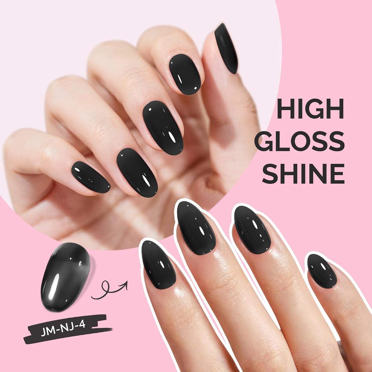 image:imageMelodySusie Gel Nail Kit with PART06G Cordless UV Lamp Rechargeable LED UV Light with Smart Sensor Classic Popular Colors Plant Based Nails Polish with Top Base Coat Builder Gel Beginner Nail KitBlack Agate JMNJ4