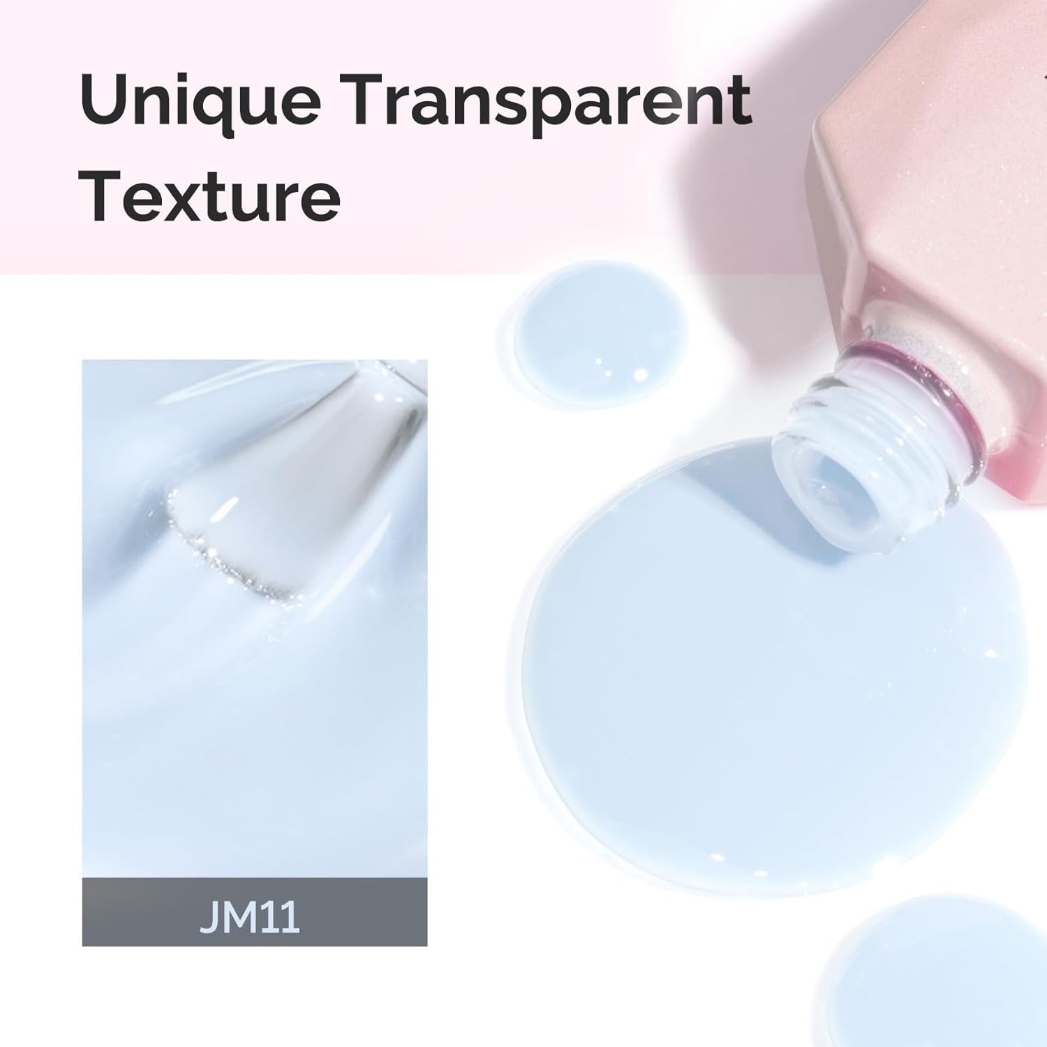 image:imageMelodySusie Gel Nail Kit with PART06G Cordless UV Lamp Rechargeable LED UV Light with Smart Sensor Classic Popular Colors Plant Based Nails Polish with Top Base Coat Builder Gel Beginner Nail KitMilky BlueJM11